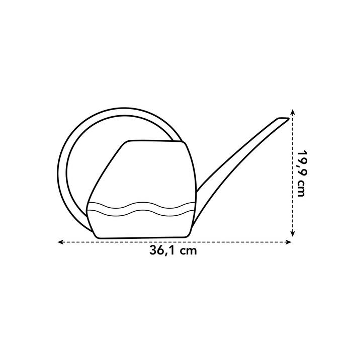 aquarius watering can 1,5ltr anthracite